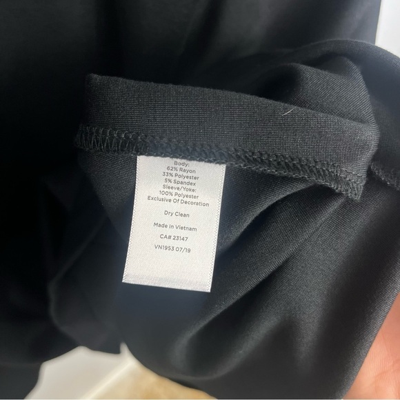 Talbots NEW Size 10P Polka Dot Sheer A-Line Black Dress P4 - Picture 3 of 7